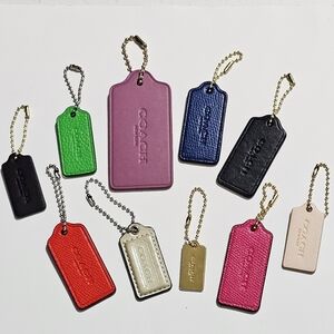 Coach Hangtag Lot of 10 Assorted Sizes & Colors for Purse Bag Tote Charms C